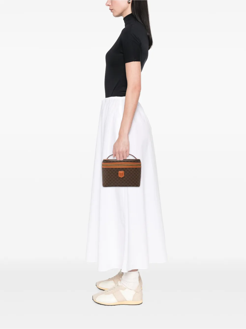 Celine Pre-Owned 1996 Macadam Coated Canvas vanity bag | Pre-Owned | Image 2