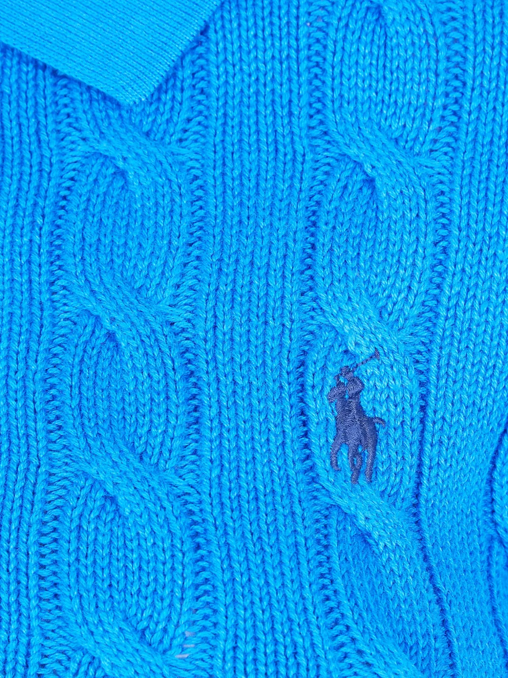 Polo Ralph Lauren Kabelgebreid poloshirt Blauw