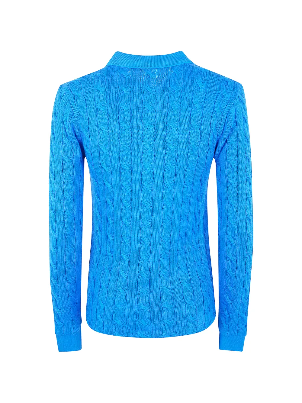 Polo Ralph Lauren cable-knit polo shirt - Blauw