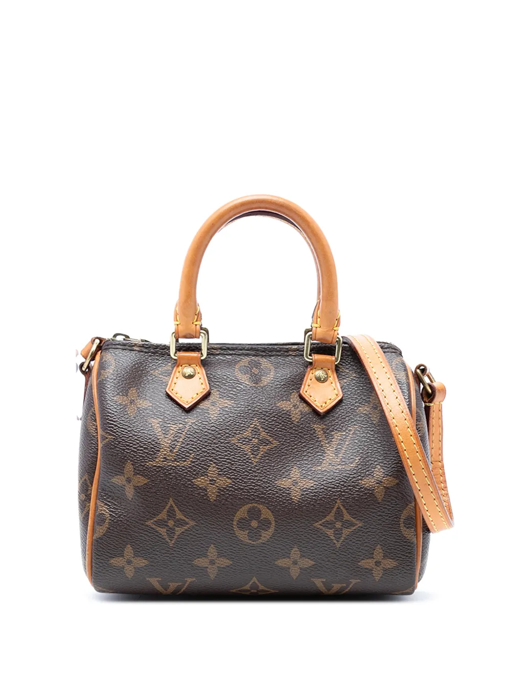 Louis Vuitton Pre-Owned 2015 Monogram Nano Speedy Bandouliere satchel - Marrone