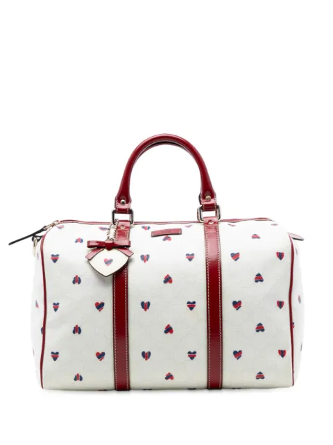 Gucci Pre-Owned 2016-2025 Medium GG Supreme Hearts Joy boston bag