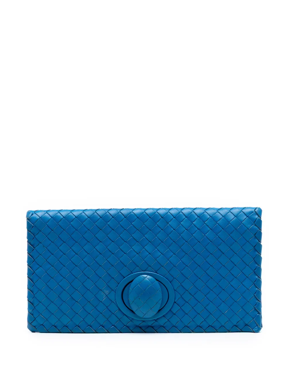 Bottega Veneta Pre-Owned 2012-2025 Nappa Intrecciato Turn Lock clutch bag - Blu