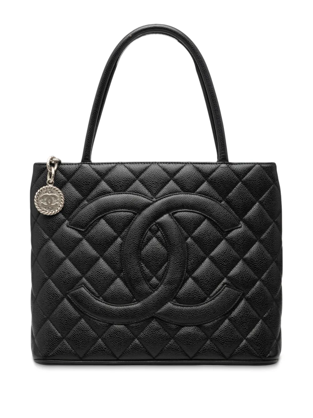 CHANEL Pre-Owned 2000-2002 Caviar Medallion tote bag - Nero