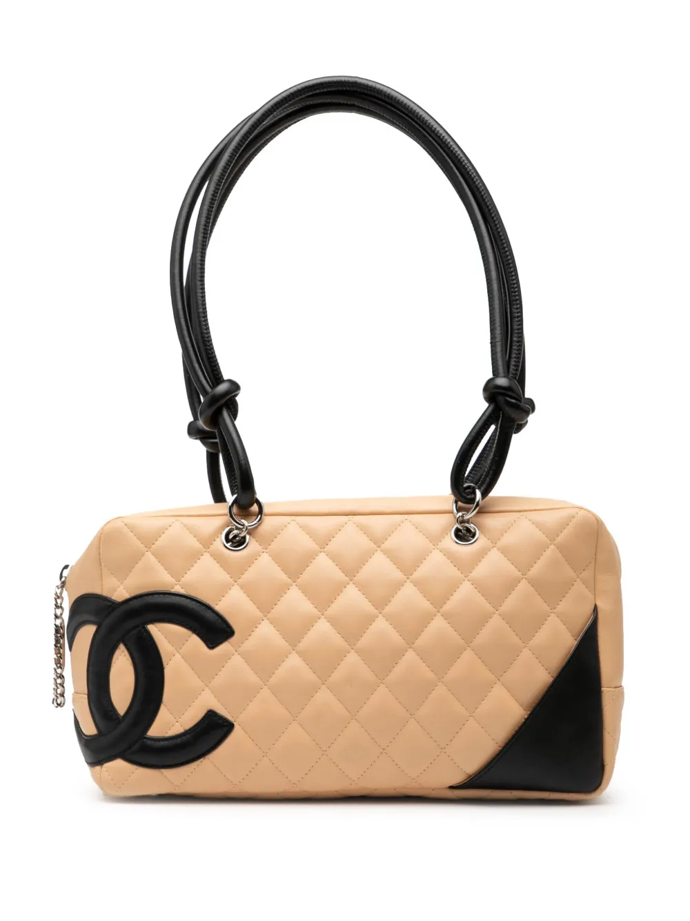 CHANEL Pre-Owned 2004-2005 Large Quilted Lambskin Cambon Ligne shoulder bag - Marrone