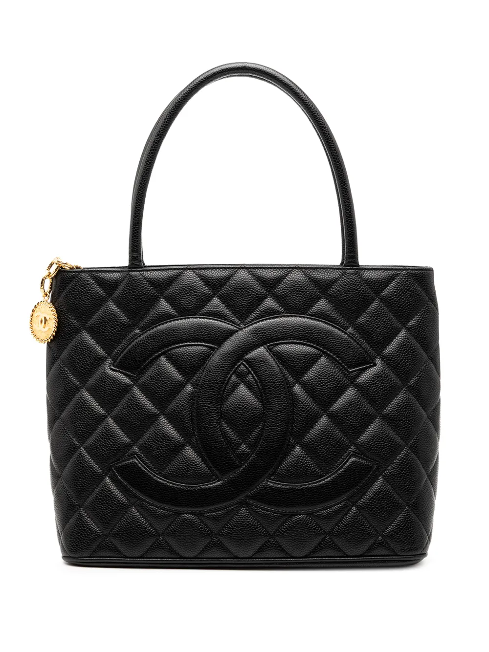 CHANEL Pre-Owned 2003-2004 Caviar Medallion tote bag - Nero