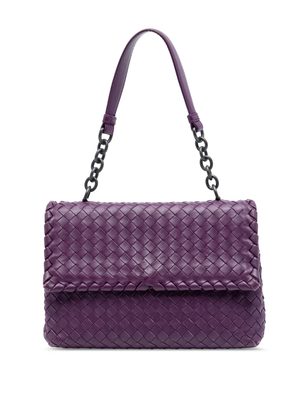 Bottega Veneta Pre-Owned 2012-2025 Small Nappa Intrecciato Olimpia shoulder bag - Viola
