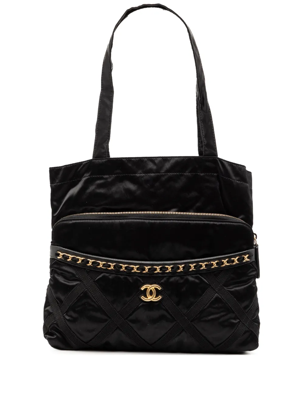 CHANEL Pre-Owned 2021 Nylon Grosgrain Lifestyle Foldable tote bag - Nero
