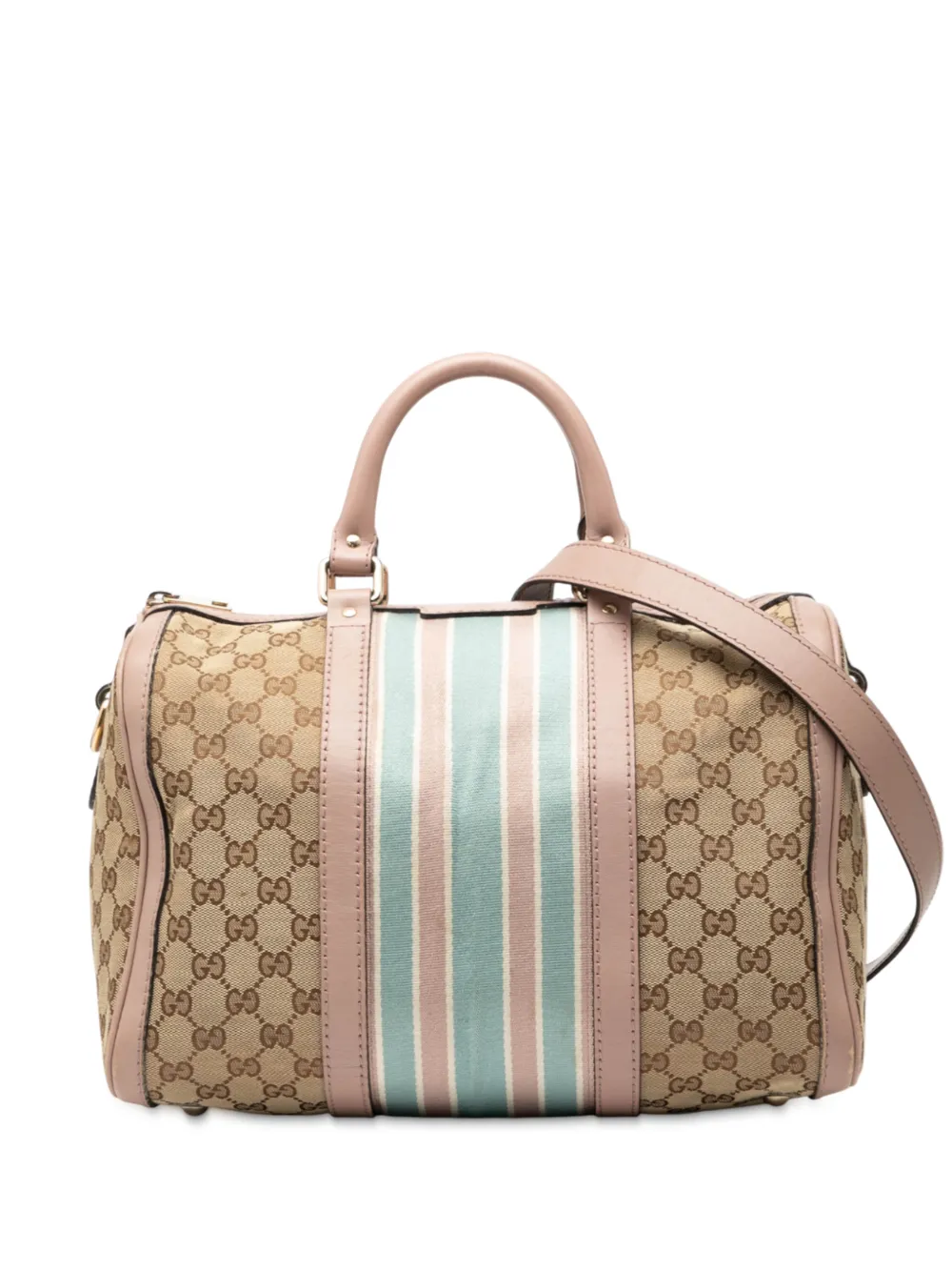 Gucci Pre-Owned 2000-2015 Medium GG Canvas Web Joy Boston Bag satchel - Marrone