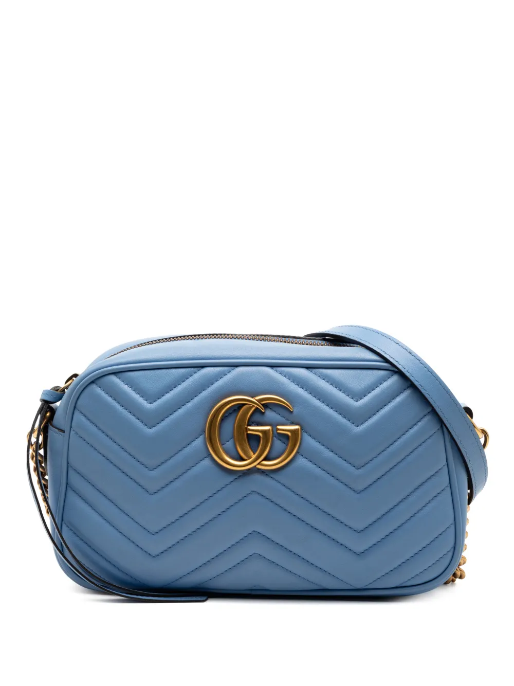 Gucci Pre-Owned 2016-2025 Small GG Marmont Matelasse Leather crossbody bag - Blu