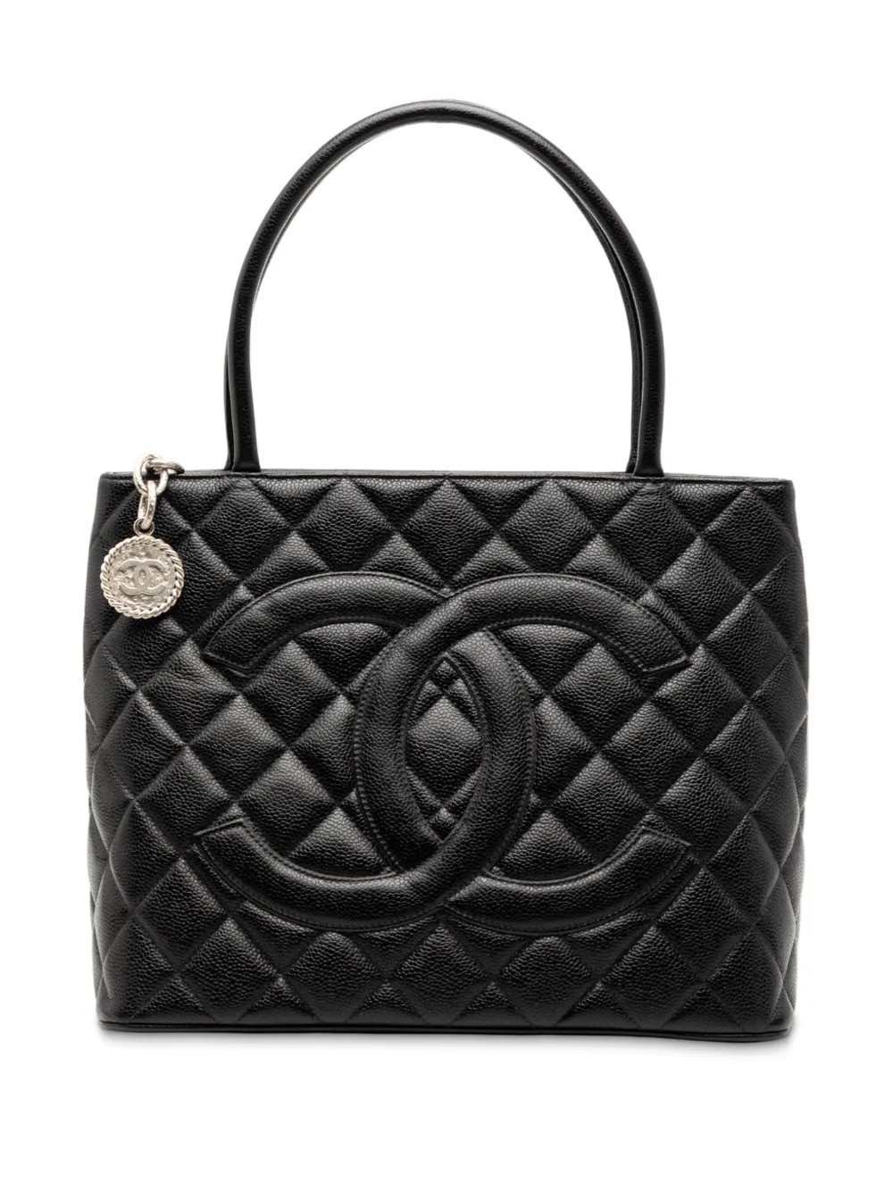CHANEL Pre-Owned 1997-1999 Caviar Medallion tote bag - Nero