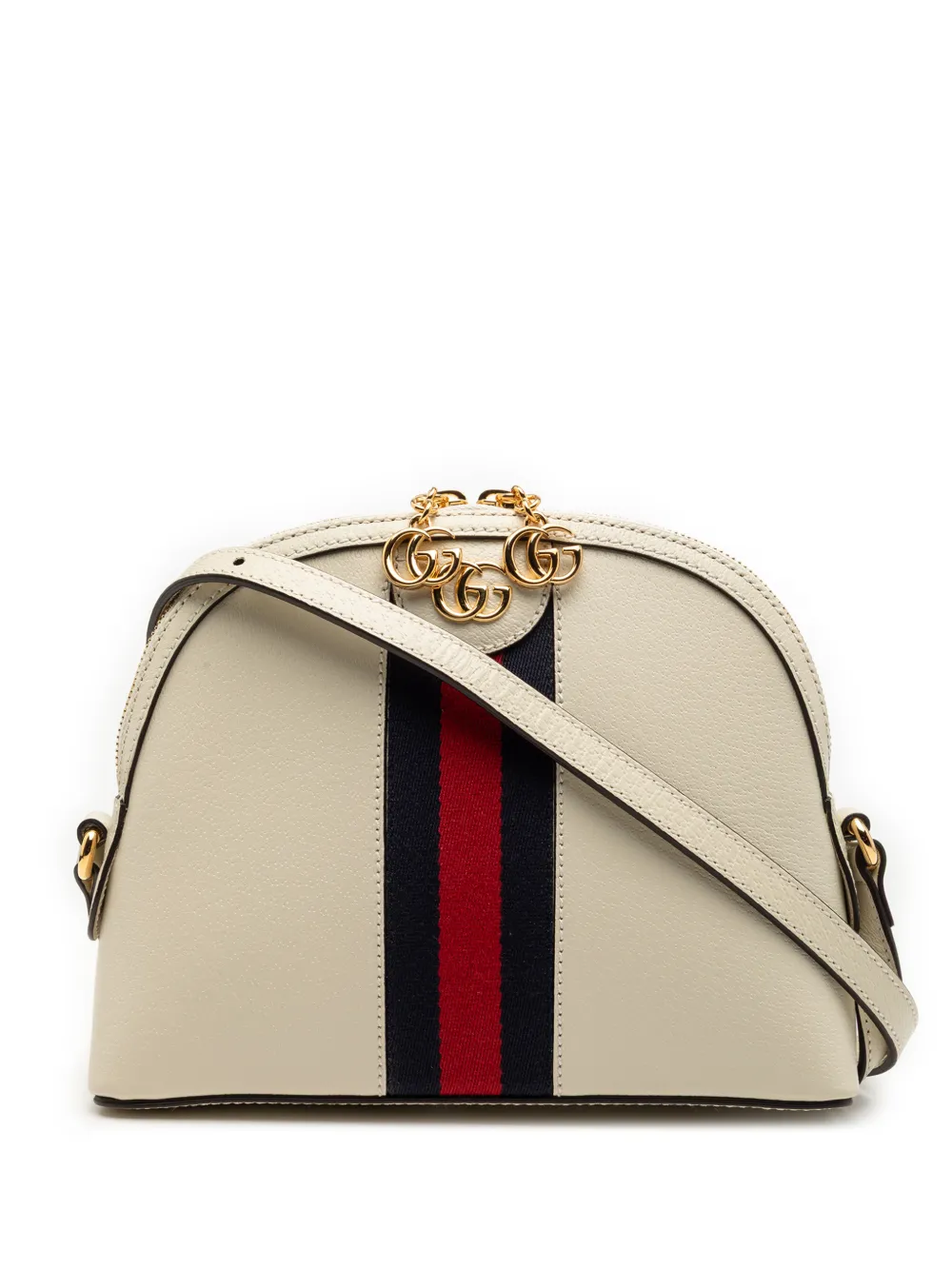 Gucci Pre-Owned 2000-2015 Small Calfskin Ophidia Dome crossbody bag - Bianco