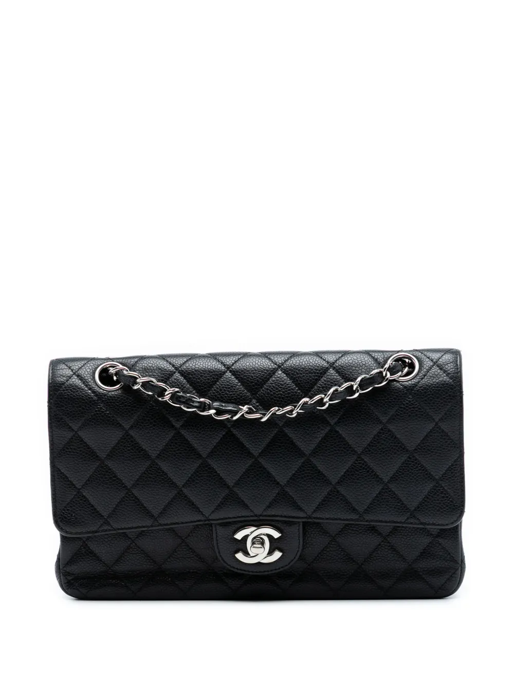 CHANEL Pre-Owned 2009-2010 Medium Classic Caviar Double Flap shoulder bag - Nero