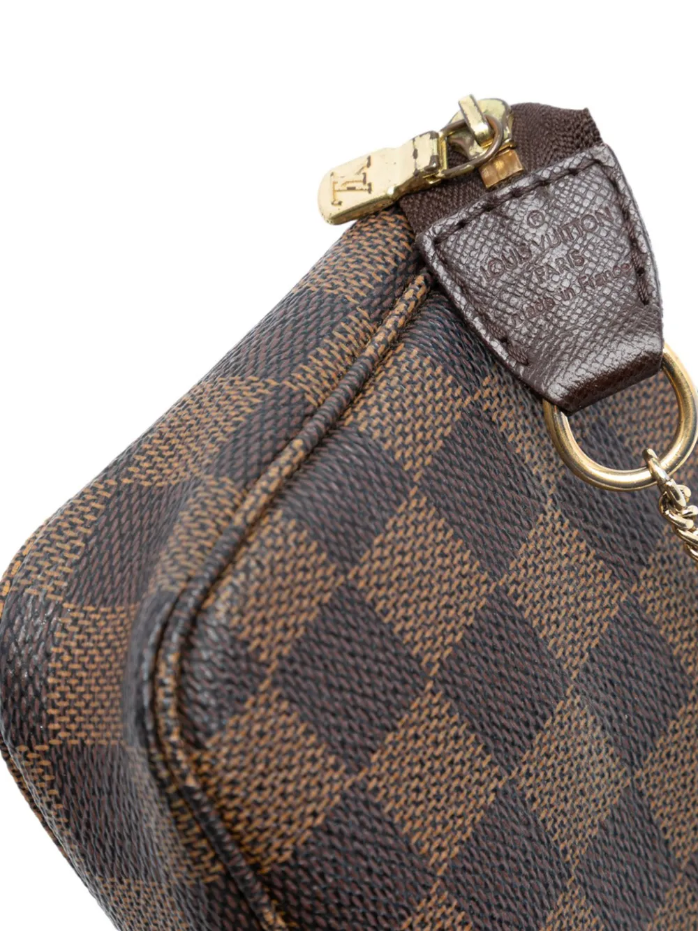 2004 Damier Ebene Mini Pochette Accessoires Shoulder Bag