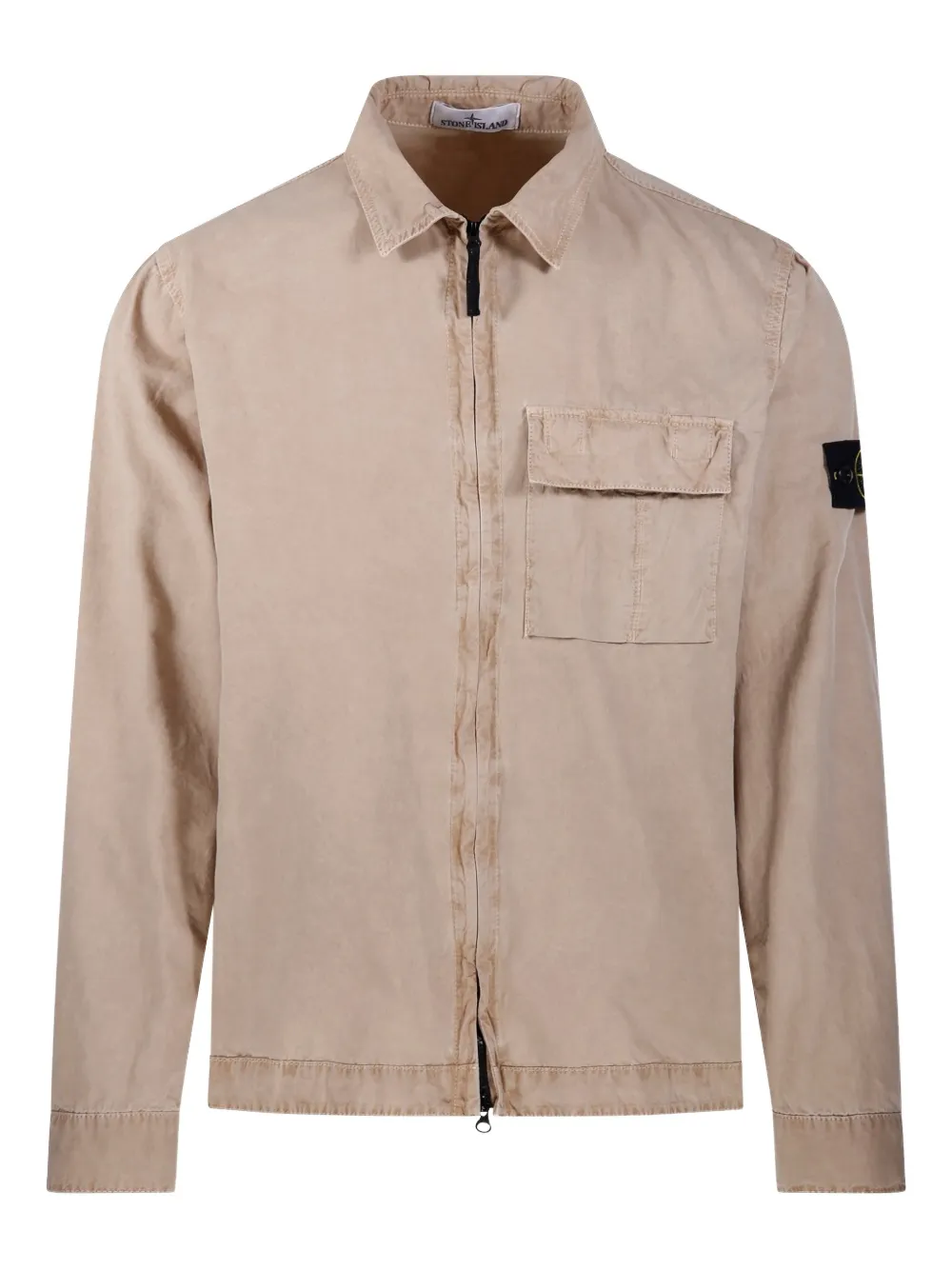 Stone Island Zip Pocket Jacket In Neutral
