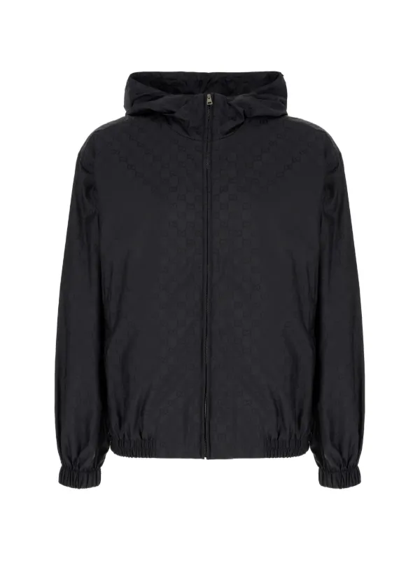 Gucci GG Nylon Zip Jacket | Blue | FARFETCH