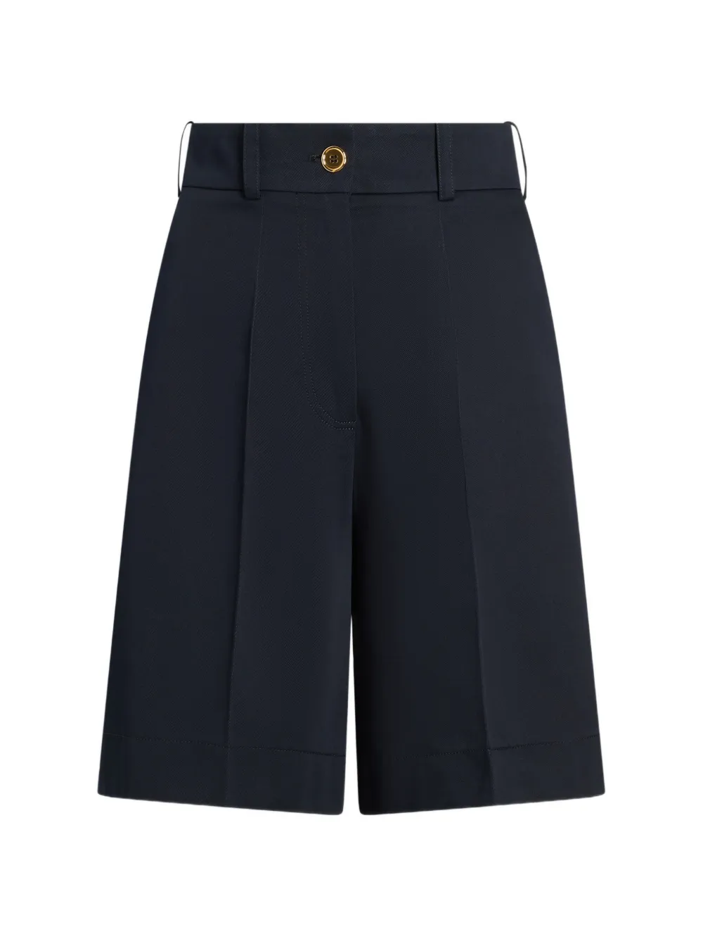 Patou Pleated Bermuda Shorts In Blue