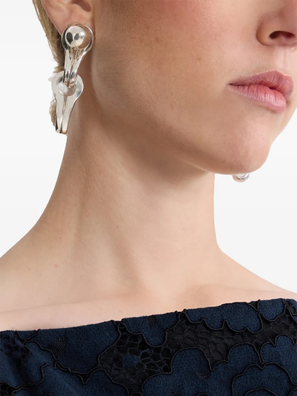  Patou Asymmetric Dangle Earrings - Silver 