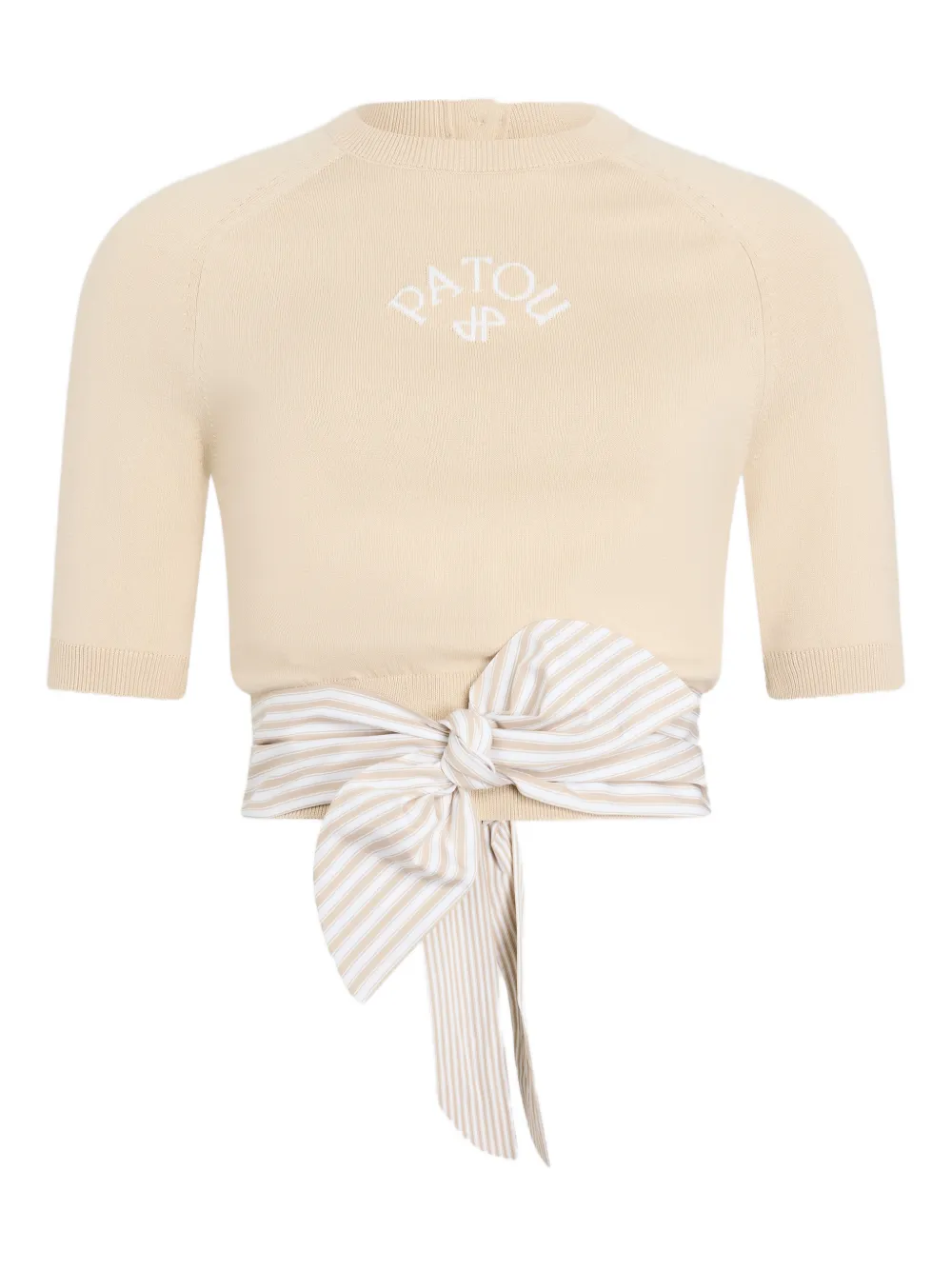 Patou T-shirt con fiocco - Toni neutri