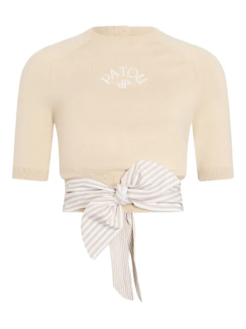 Patou bow short-sleeved T-shirt