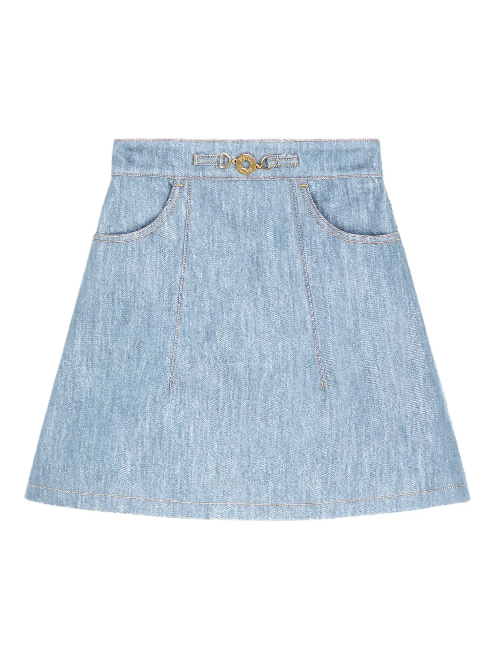 Patou Minigonna svasata denim - Blu