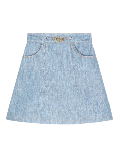 Patou pocketed mini A-line skirt