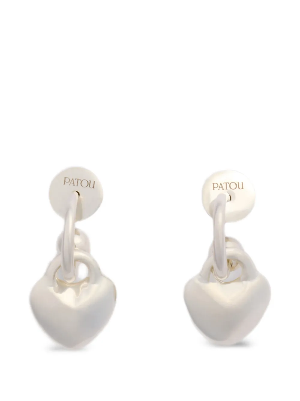 Patou Orecchini Heart a cerchio - Argento