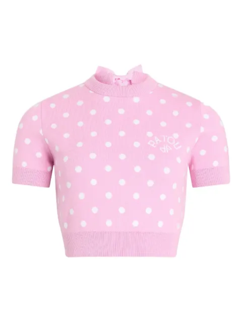 Patou polka-dot knitted T-shirt