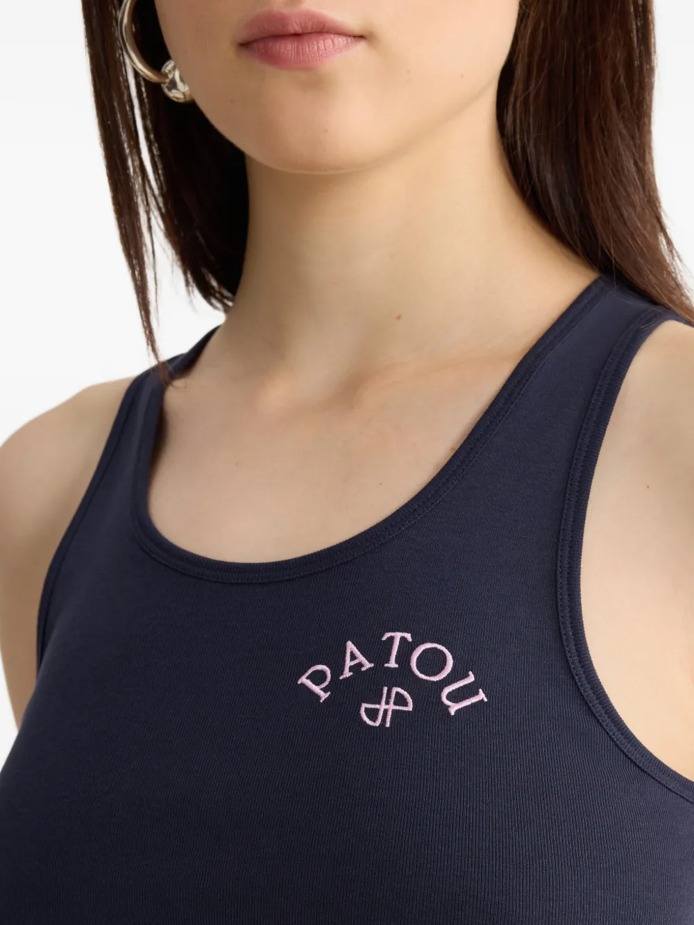 Patou Tanktop met logo Blauw
