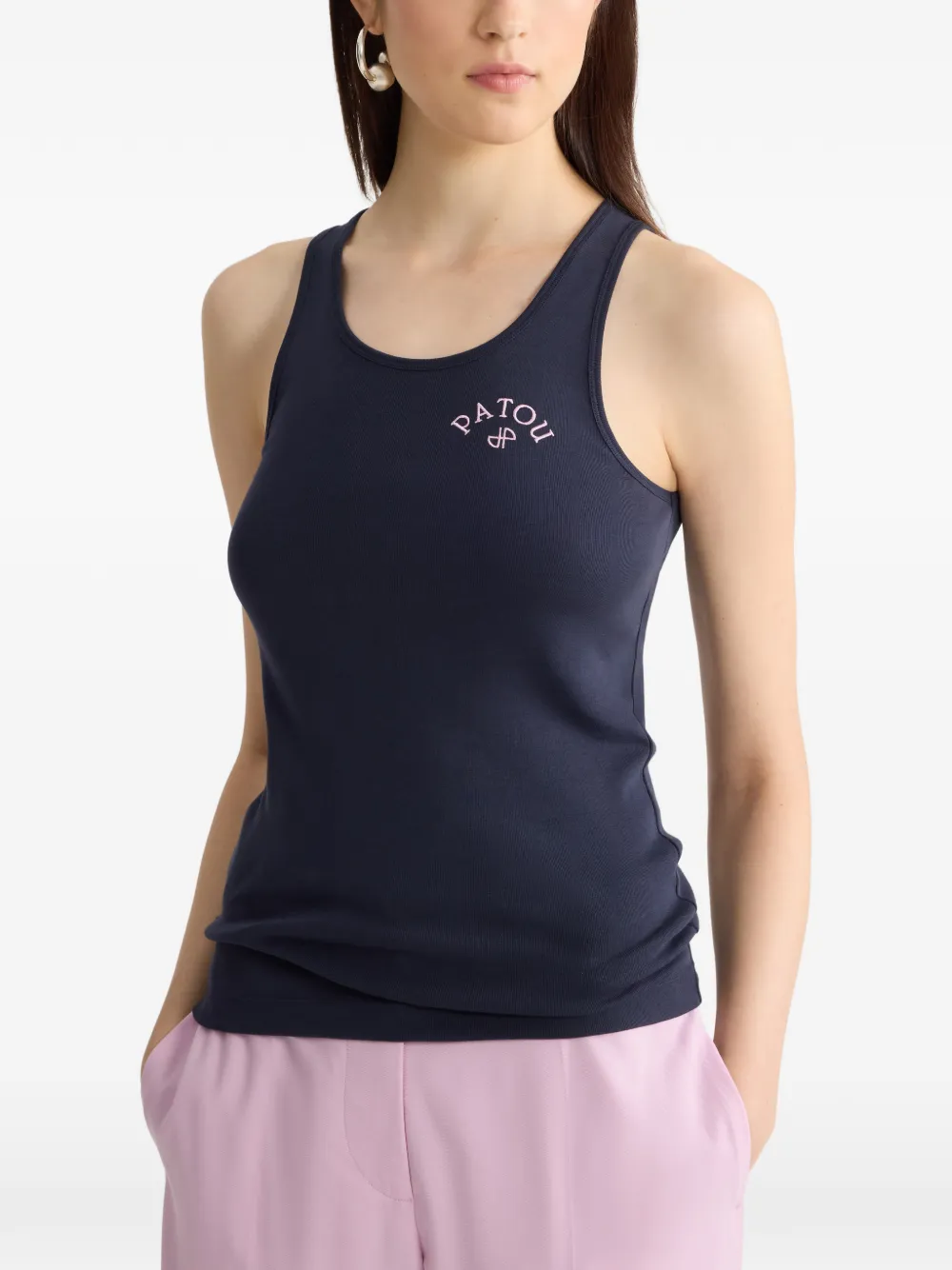 Patou Tanktop met logo Blauw