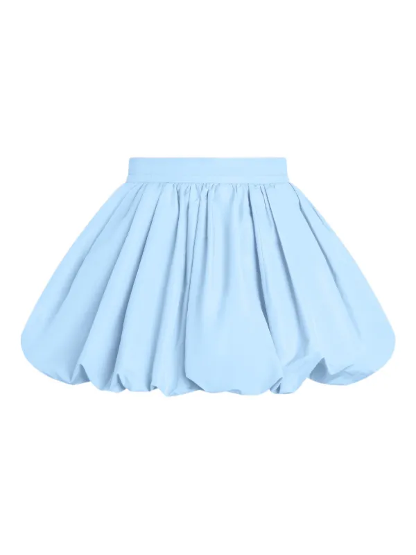 Patou Bloomer Mini A-line Skirt in Blue