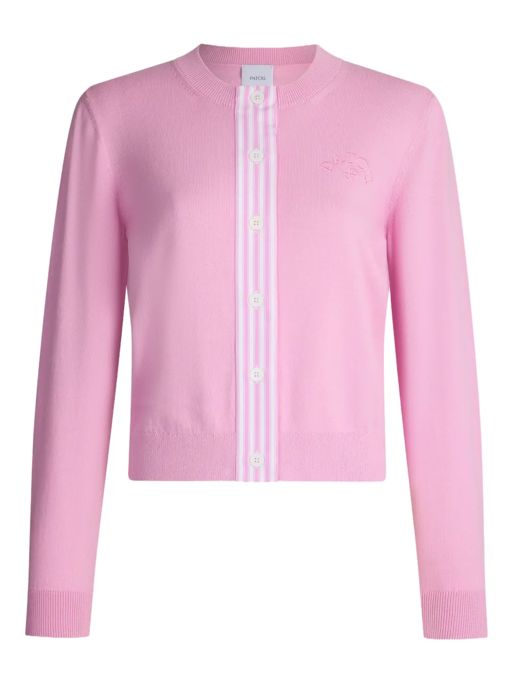Patou Cardigan con dettaglio a righe - Rosa