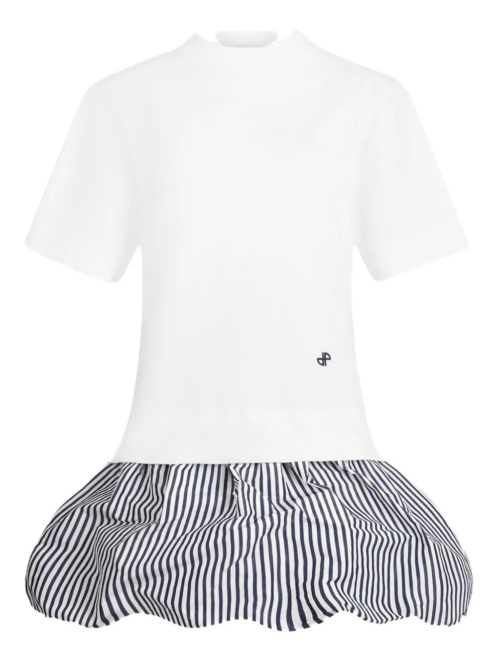 Patou striped-hem mini dress - Bianco