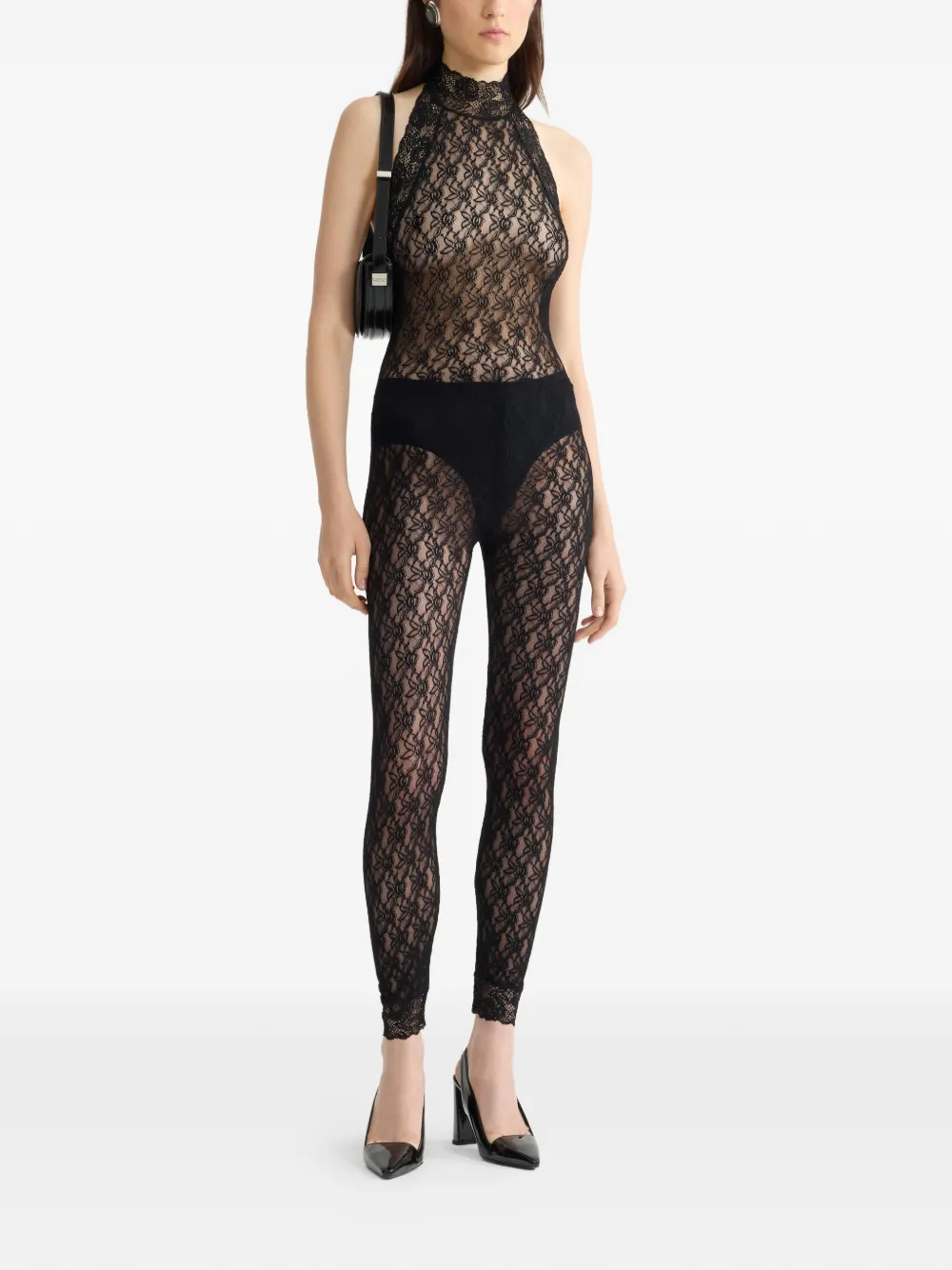  Patou Lace Jumpsuit - Black 