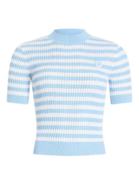 Patou striped-pattern ribbed top