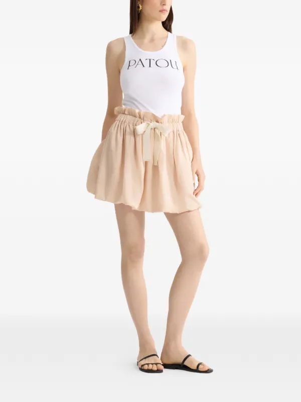 patou ラッフル　ミニスカート　34 ホワイト Patou ラッフル ミニスカート | ニュートラル | FARFETCH JP