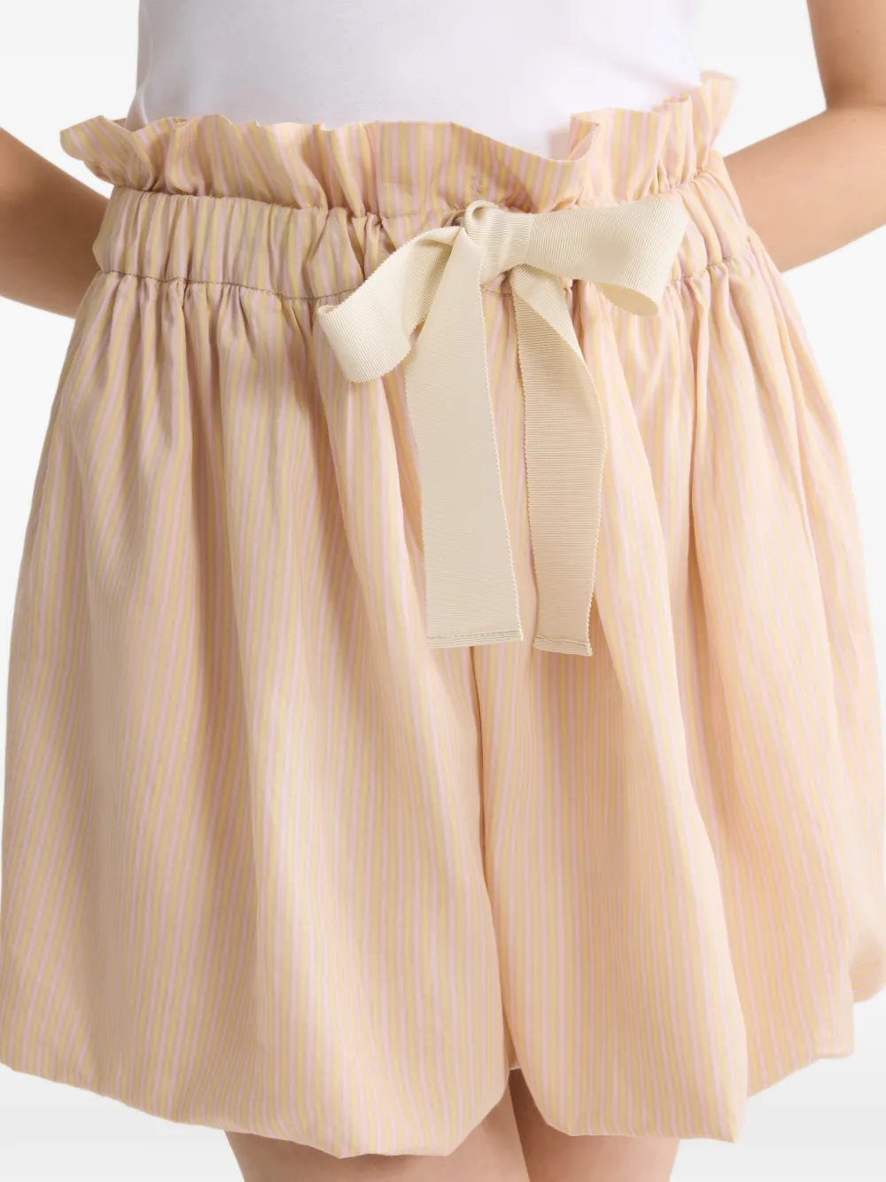 Patou Mini-rok met ruches Beige