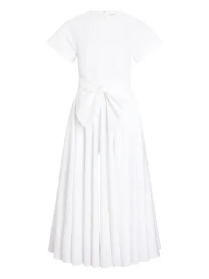 Thom Browne Pleated Skirt Dress | White | FARFETCH