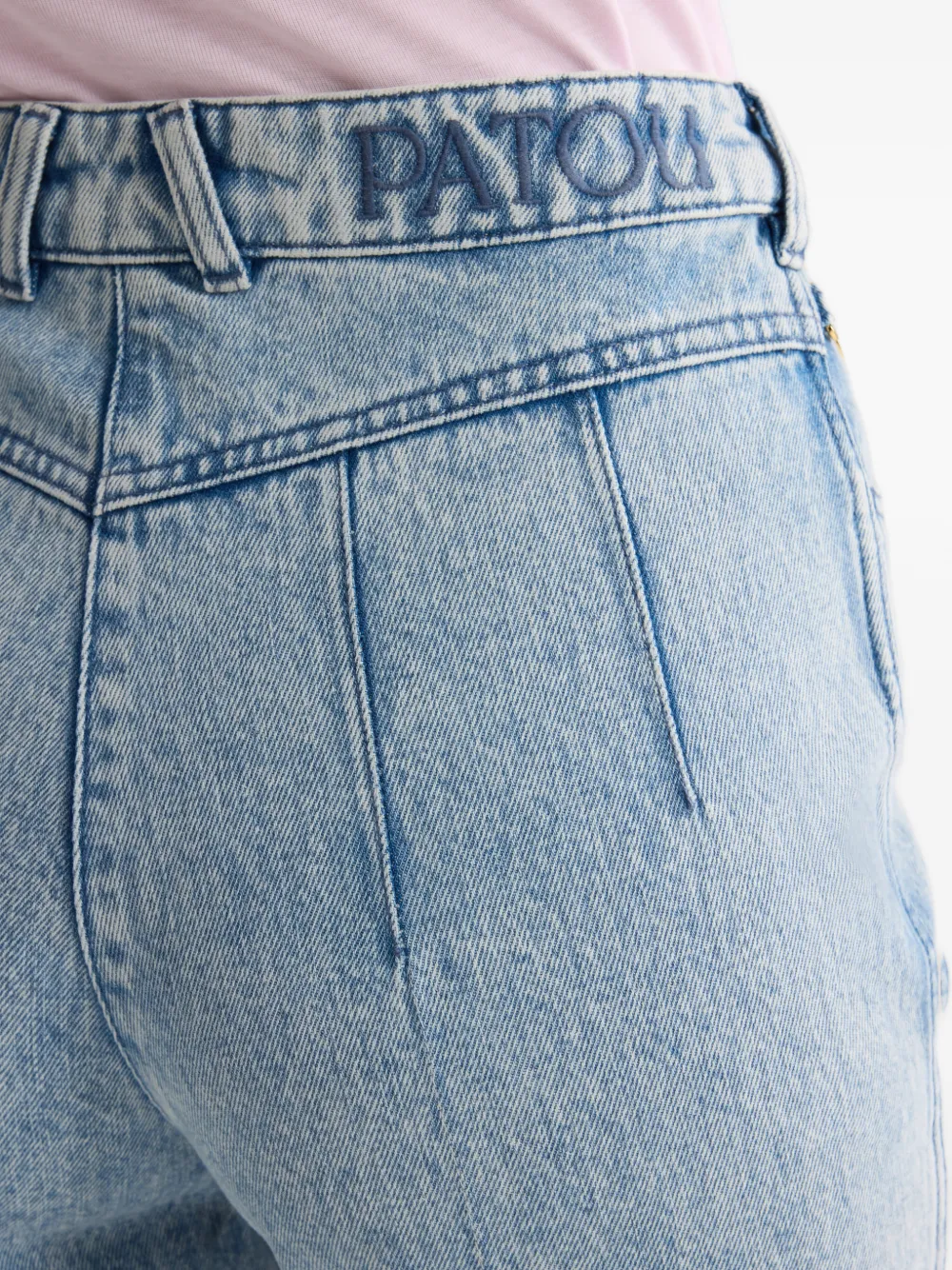 Patou Flared jeans met zijdetail Blauw
