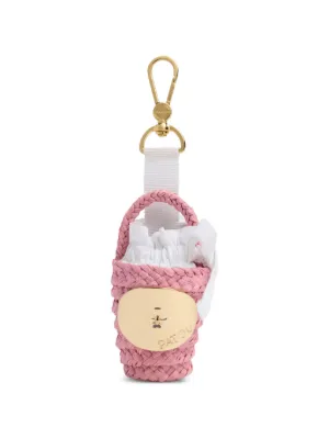 Jil Sander Woven Raffia Mushroom Charm | White | FARFETCH JO