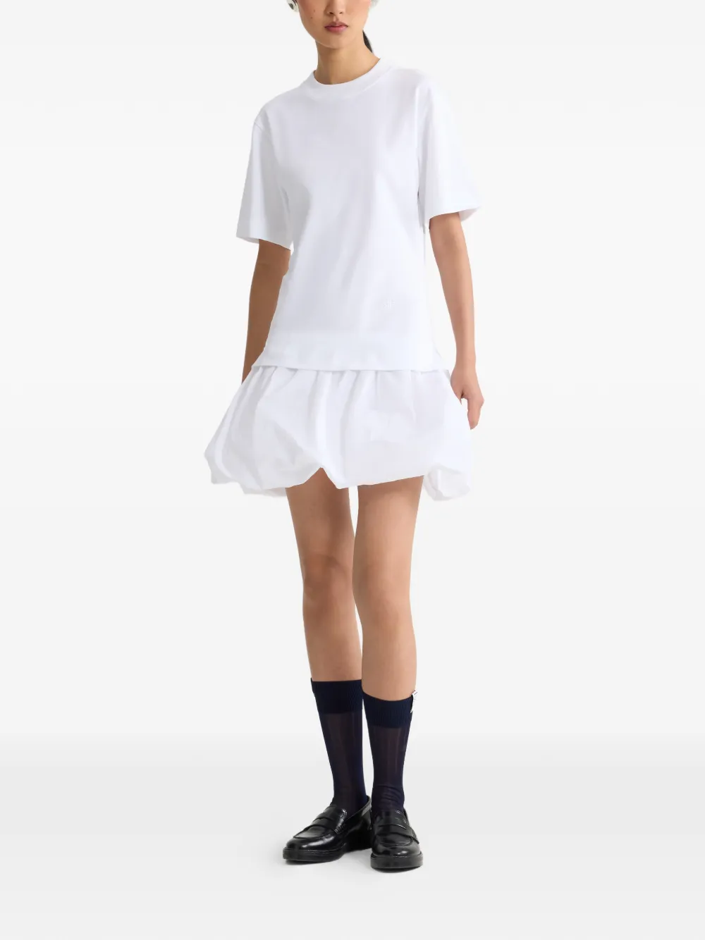Patou short-sleeves mini dress - Wit