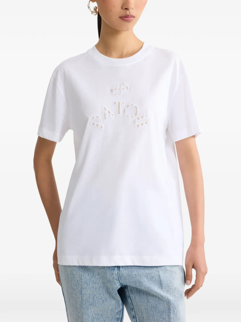 Patou T-shirt met logo Wit