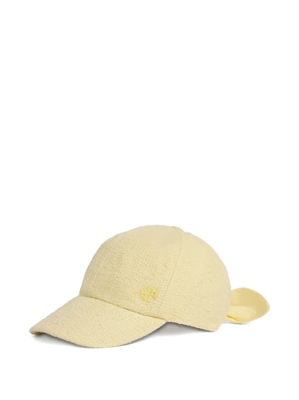 Patou logo-embroidered bow-detail cap - Giallo