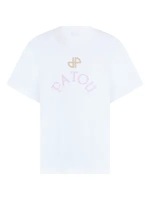 PATOU ピンク ロゴ Tシャツ Patou | オーガニックコットン パトゥ Tシャツ