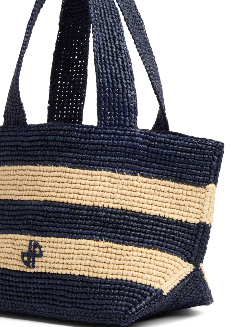 Patou PM Trapeze gestreepte shopper Blauw