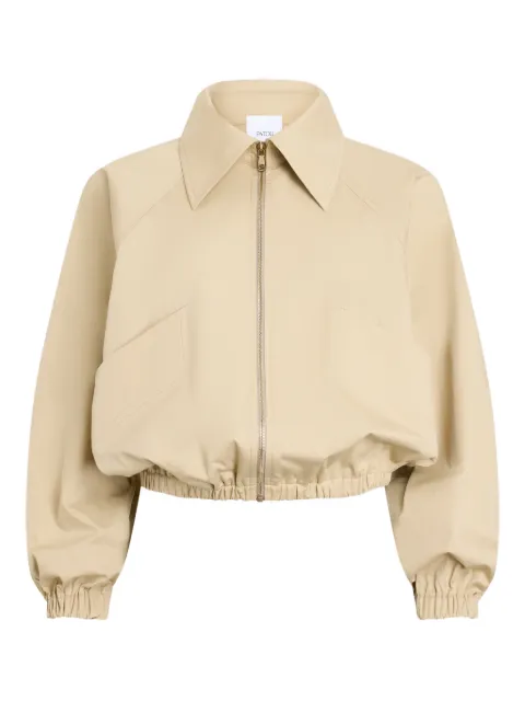 Patou zipped collared bomber jacket