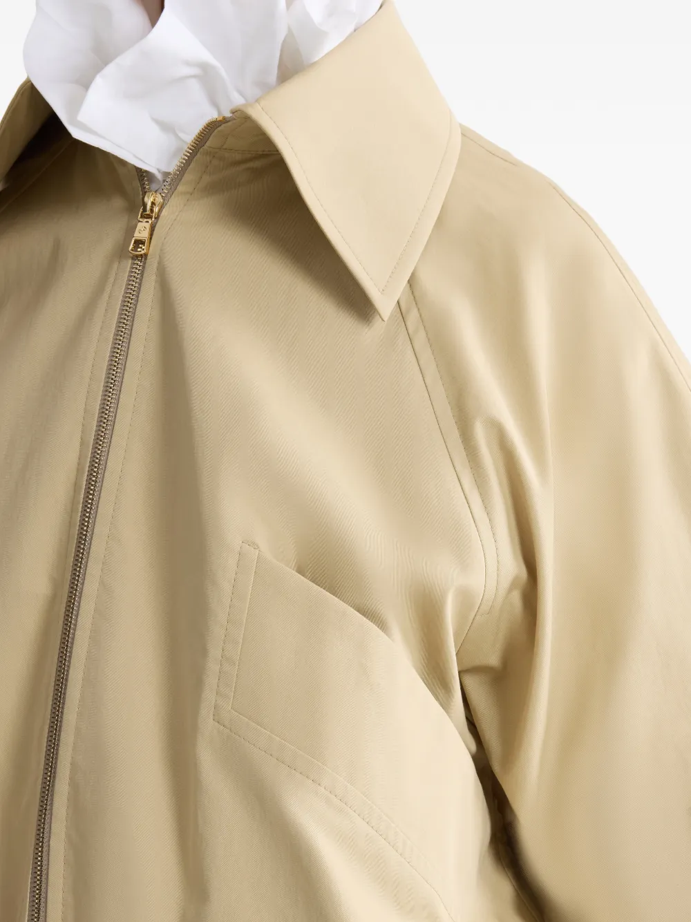 Patou Bomberjack met kraag en rits Beige