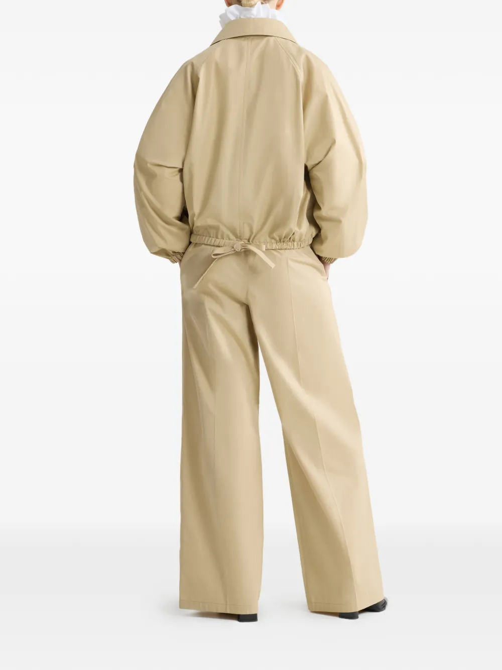  Patou Zipped Collared Bomber Jacket - Neutrals 