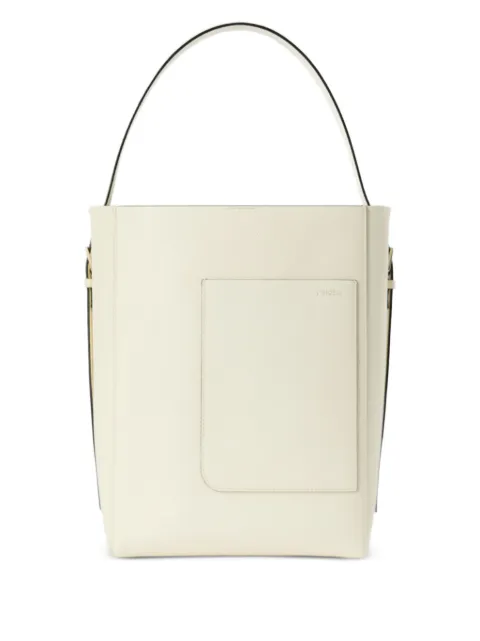 Valextra mini leather bucket bag