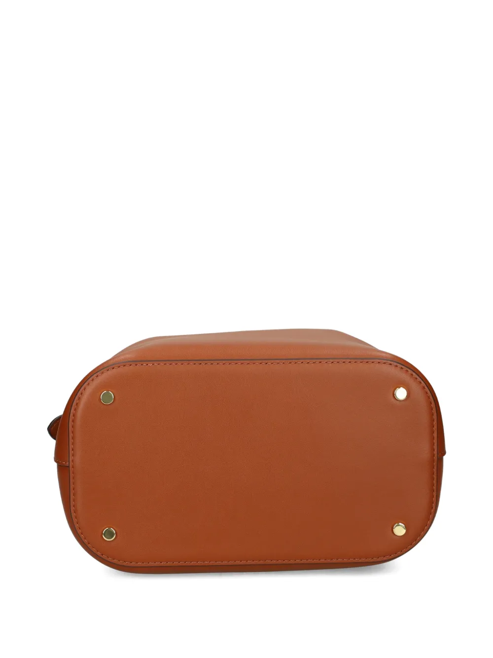 Lauren Ralph Lauren Leren bucket-tas Bruin