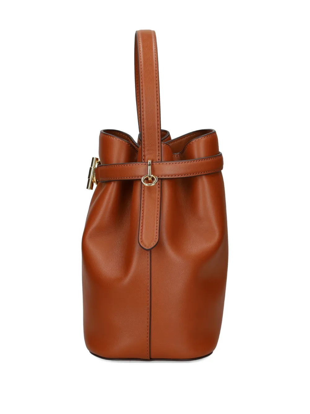 Lauren Ralph Lauren Leren bucket-tas Bruin